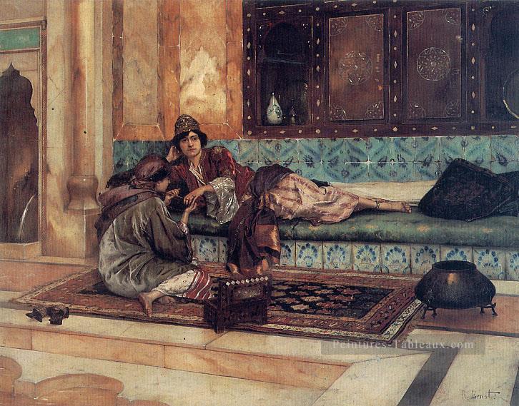 La manucure Arabian peintre Rudolf Ernst Peintures à l'huile